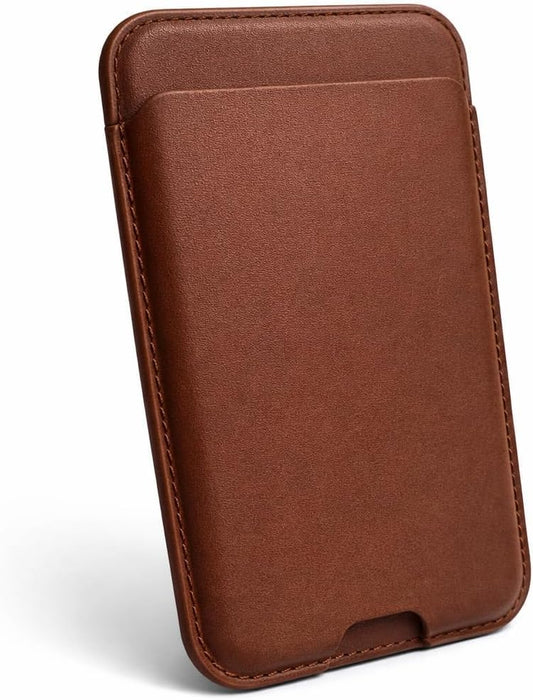 Slim Leather Magnetic Card Holder Wallet Case for MagSafe Compatible iPhones | with 3-Card Slot
