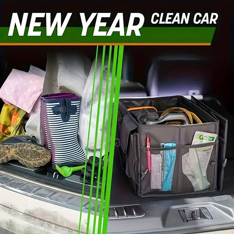 Premium Collapsible Car Trunk Organizer | Durable Multi-Section Vehicle Storage