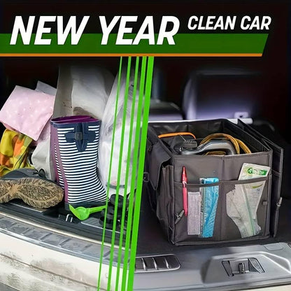 Premium Collapsible Car Trunk Organizer | Durable Multi-Section Vehicle Storage
