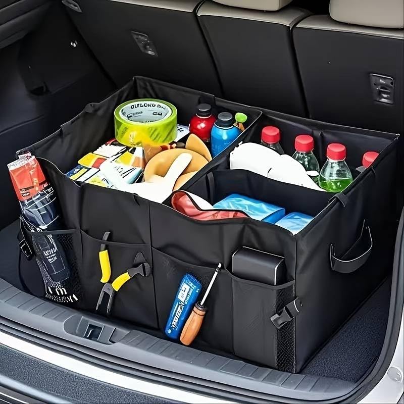 Premium Collapsible Car Trunk Organizer | Durable Multi-Section Vehicle Storage