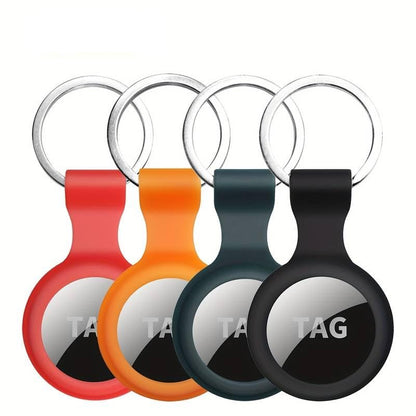 4 Pack | Silicone Protective Case with Keychain Compatible with Apple AirTag