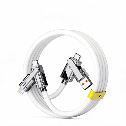 [3.3ft/5ft/6.6ft] 4-in-1 Fast Charging Cable for USB-A/USB-C to USB-C/Lightening