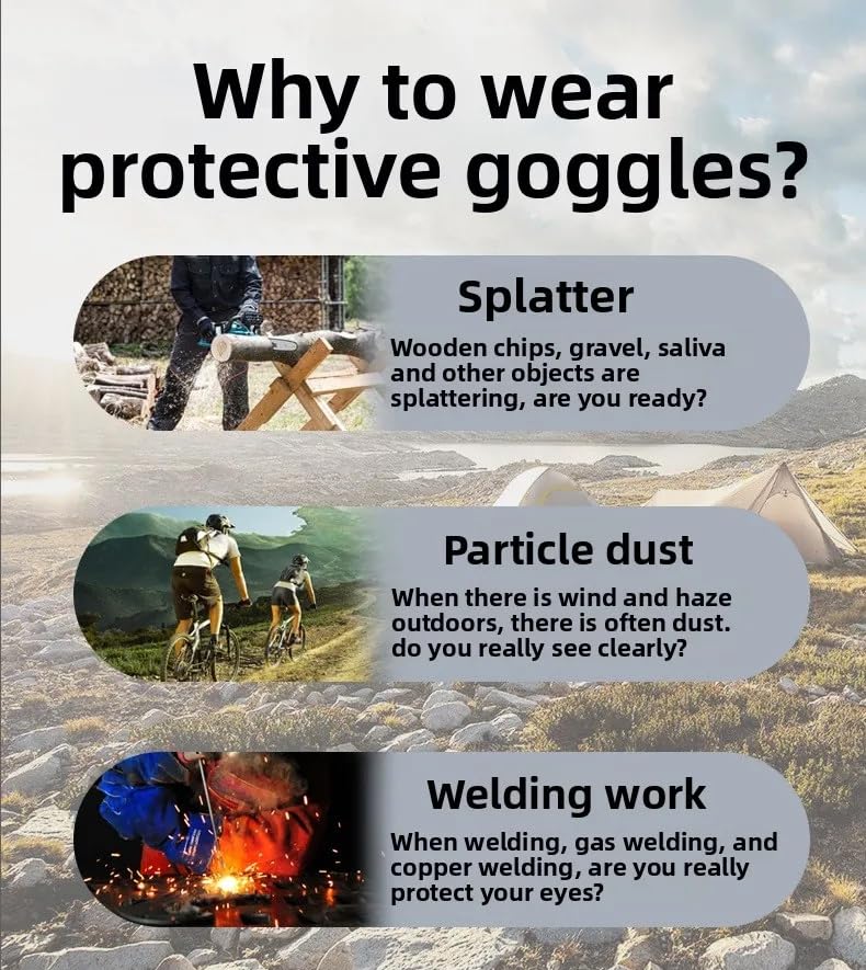 Sports & Safety Glasses | Protective PC Dustproof Anti-Impact Goggles