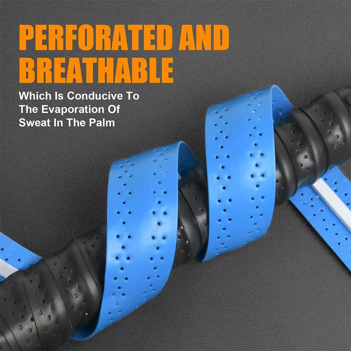 6-Pack Perforated Anti-Slip Racket Overgrips | Super Absorbent Overgrip Tape