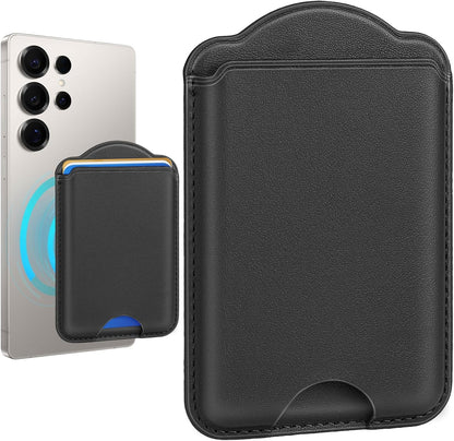 Magnetic Card Holder | Compatible with Magsafe Wallet | for Samsung Galaxy A23 S24 Ultra N52 | Fits 3 Cards