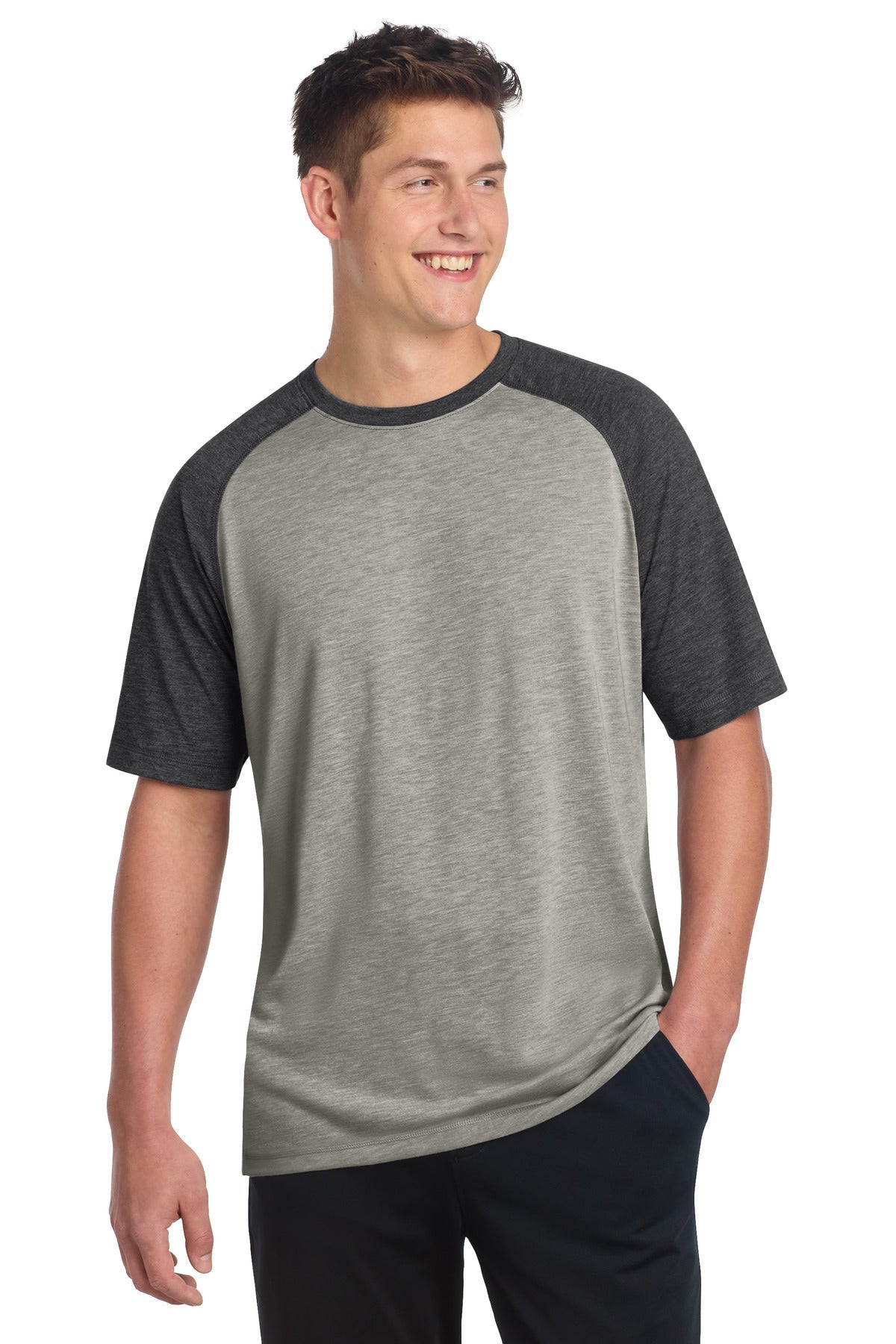 Sport-Tek | PosiCharge | Tri-Blend Wicking Raglan Tee | ST400