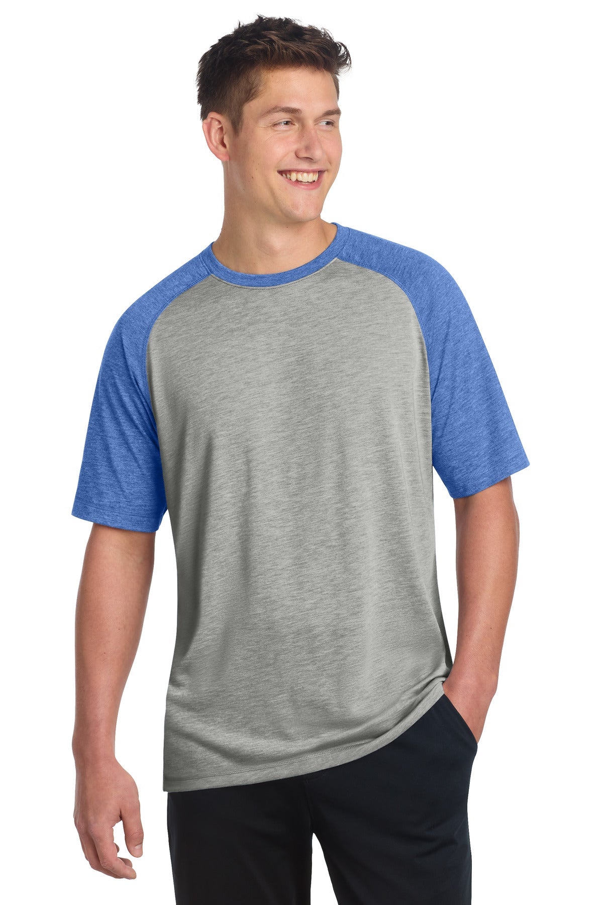 Sport-Tek | PosiCharge | Tri-Blend Wicking Raglan Tee | ST400