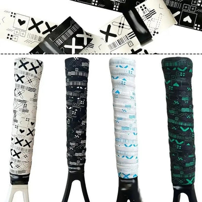 2 Racket OverGrip Tape ((1 White + 1 Black)) | Anti-Slip | Absorbs Sweat | Used for Tennis, Squash, Fishing, and Badminton.