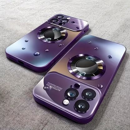 Purple Ultra‑Thin Magnetic Case - iPhone 14 Pro Max w/ Acrylic 2‑in‑1 Lens Cover