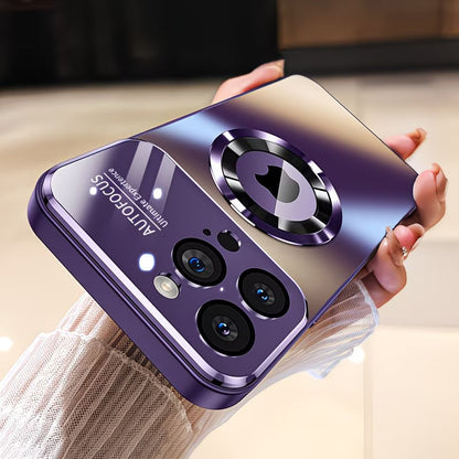 Purple Ultra‑Thin Magnetic Case - iPhone 14 Pro Max w/ Acrylic 2‑in‑1 Lens Cover