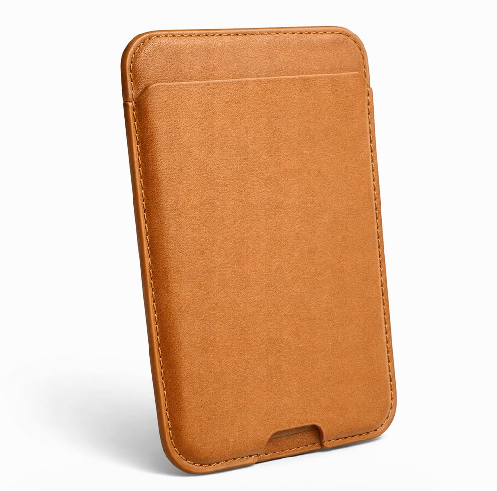 Slim Leather Magnetic Card Holder Wallet Case for MagSafe Compatible iPhones | with 3-Card Slot