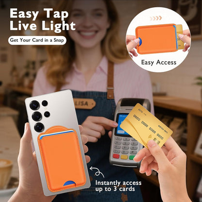 Magnetic Card Holder | Compatible with Magsafe Wallet | for Samsung Galaxy A23 S24 Ultra N52 | Fits 3 Cards