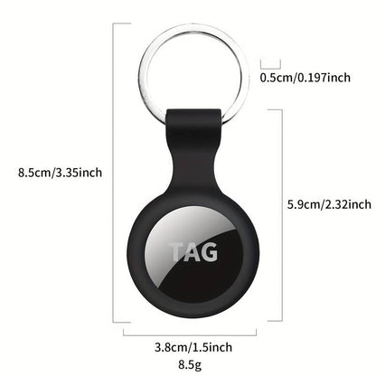 4 Pack | Silicone Protective Case with Keychain Compatible with Apple AirTag