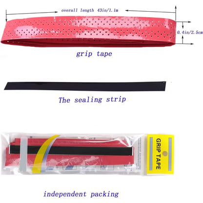 6-Pack Perforated Anti-Slip Racket Overgrips | Super Absorbent Overgrip Tape