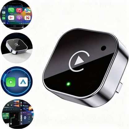 Wireless CarPlay & AndroidAuto Adapter - Upgrade Your Wired CarPlay/AndroidAuto to Wireless - Mini USB Design for Cars with Built-in Wired Apple CarPlay or Android Auto - Seamless Use